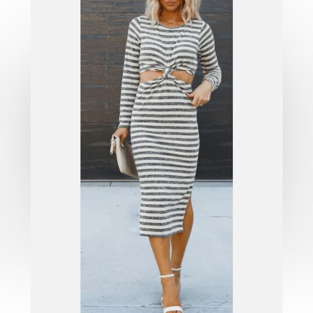 Chrysanthemum long sleeve cut out dress. Size M. New, never worn.
